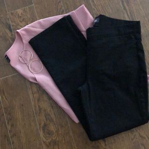 NYDJ pull on black denim pant,straight leg, 30 inseam